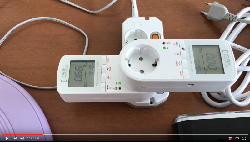 모스트파워의 ‘자동 전압 조절기능 내장 절전 콘센트’의 절전 데모 영상
